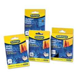 Sellotape Sticky Fixers Pads Removable 20x50mm