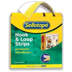 Sellotape Sticky Hook and Loop Strip in Handy