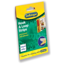 Sellotape Sticky Hook and Loop Strips in a