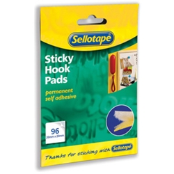 Sellotape Sticky Hook Pads 96 Pads 20x20mm