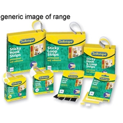 Sellotape Sticky Hook Strip 25mmx12m Yellow Ref