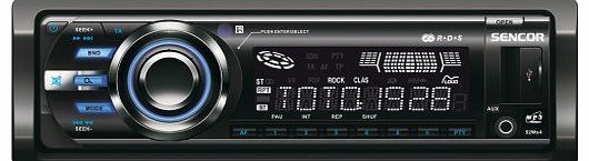 Sencor SCT 3015MR Car Radio (AUX-In, AM/FM Tuner, SD/MMC Card Slot, LCD Display, 4x 40 Watt, USB)