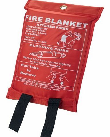 1m x 1m Quick Release Safety Fire Blanket In Case, Ideal for Home/Office