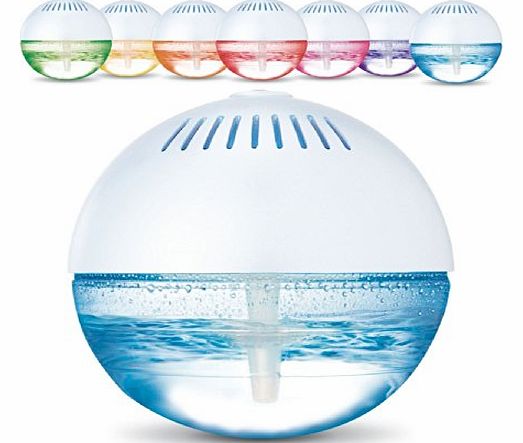 Fresh Air Globe Revitalizer Freshener Purifier Humidifier Ioniser with Colour Changing LED Light & FREE 3 x 10ml Fragrances