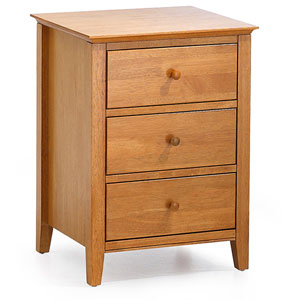 Serene , Grace, 3 Drawer Bedside Table - Golden