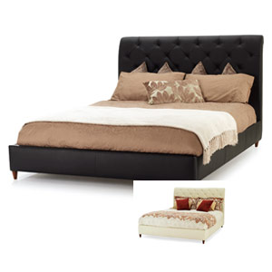 Serene , Verona, 4FT 6 Double Faux Leather Bedstead