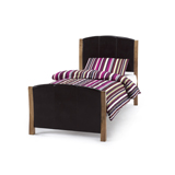 Serene 90cm Milano Single Bedframe in Brown faux