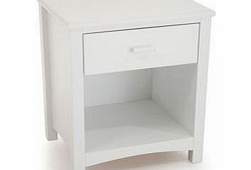 Serene Eleanor 1 Drawer Bedside Table - Opal White