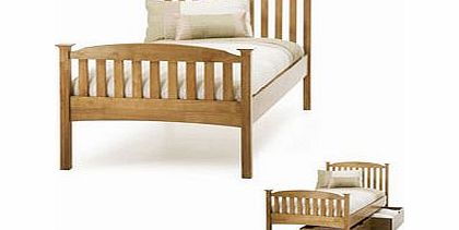 Serene Eleanor 3FT Single Wooden Bedstead - Oak
