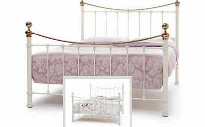 Serene Ethan Ivory 4FT Small Double Metal Bedstead