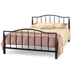 Serene Furnishing Serene Cosmo 4FT 6 Double Metal Bedstead - Black