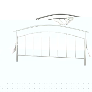 Serene Furnishing Serene Neptune 4FT 6 Double Metal Bedstead