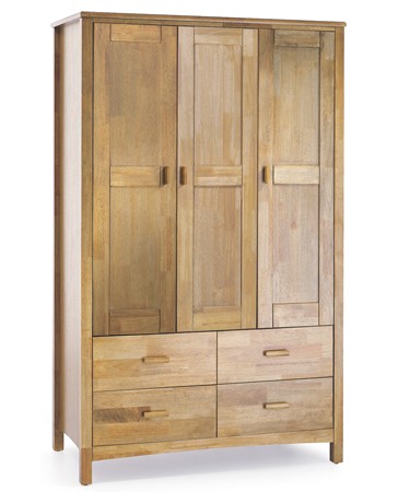 Serene Furnishings Eleanor 3 Door 4 Drawer Wardrobe