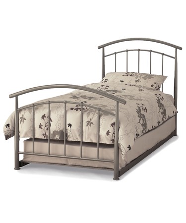 Serene Furnishings Neptune 2ft6 Metal Single Bed With Guest Bed