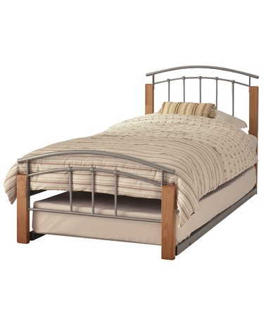 Serene Furnishings Tetras 3ft Metal Single Bed With Guest Bed