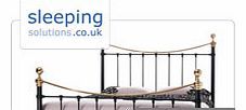 Serene King Size Ethan Black/Brass Bedstead