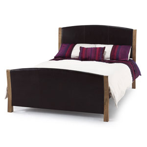 Milano 4FT Small Double Leather Bedstead