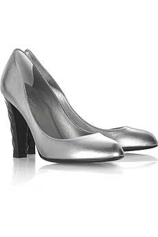 Sergio Rossi Metallic leather pumps