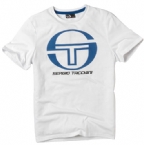 Sergio Tacchini Mens Divide T-Shirt White/Olympic Blue