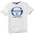 Mens Divide T-Shirt White/Olympic Blue
