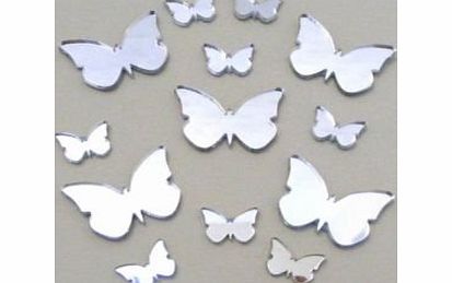 ServeWell Butterfly Mirror Bundle - One 12 cm, Five 6 cm, Five 4 cm and Eight 2 cm