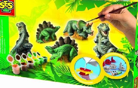 SES Creative Childrens Dinosaurs Casting and Painting Set