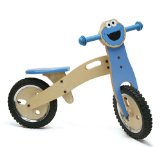 Sesame Street Childs Wooden Training Bike - Cookie Monster