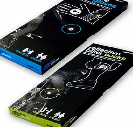 Set of Reflective Biker Gloves and Socks 3536CXP