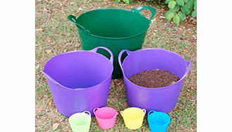 SEVEN Colourful Handy Trugs