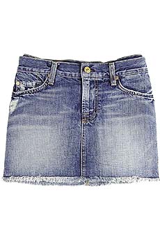 Seven For All Mankind Crystal embellished denim mini-skirt