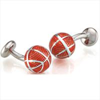 Seven London Silver Basketball Cufflinks by