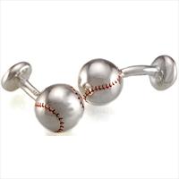 Seven London Silver Cricket Ball Cufflinks by