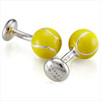 Seven London Silver Tennis Ball Cufflinks by