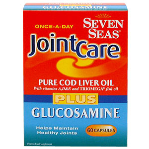 Seas Cod Liver Oil plus Glucosamine One a Day Capsules - Size: 60