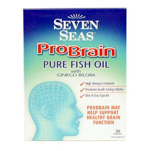 seven Seas ProBrain Pure Fish Oil Capsules With Ginkgo Biloba