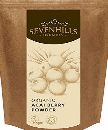 Sevenhills Organics Acai Berry Powder 250g, certified organic by the Soil Association