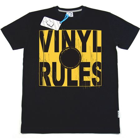 SeventySeven Vinyl Rules Black T-Shirt