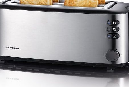 Severin Automatic Long Slot Toaster 4 Slice Brushed Stainless Steel
