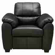 Leather Recliner Armchair, Black
