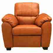 Leather Recliner Armchair, Caramel