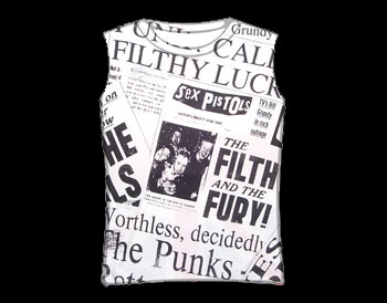 Sex Pistols Filth Sleeveless Raw Edge T-Shirt