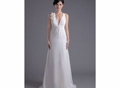 Sexy Deep V-neck 3D-flower Straps Crossover in