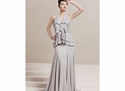 Sexy Halter Sleeveless Stretch satin Evening