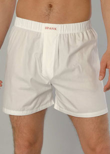 Cotton boxer short with silk fly