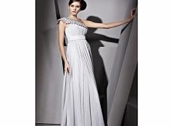 Sexy Sloping shoulder Sleeveless Chiffon Evening