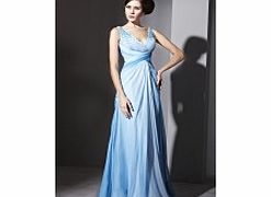 Sexy V-neck Sleeveless Tencel Wedding Dresses -