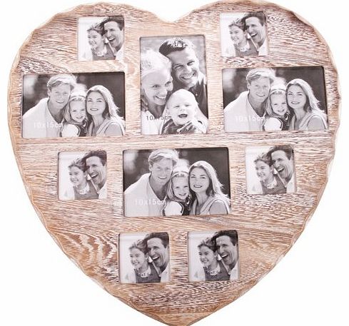 sf-world NEW Shabby Chic Wall Heart Photo Collage Frame 10 Photos