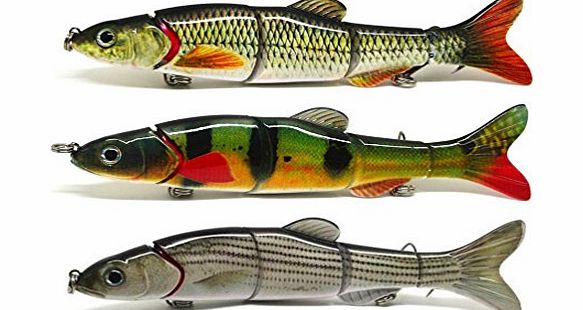 Sfenix Fishing Lures 6.5inch(16.5cm)/38g Jointed Sinking Swimbaits Crankbaits, Life-like Swimming Action for Pike Zander Perch Bass, Type E