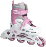SFR Cyclone White/Pink Kids Recreational Inline Skates Large