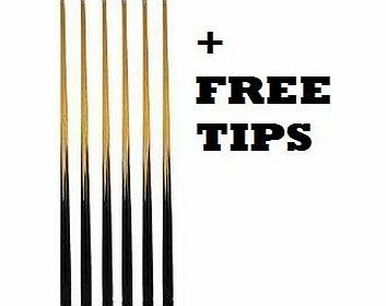 SGL POOL / SNOOKER AVAILBLE IN VARYING SIZES AND QUANITITES** (6 CUES, 57``)